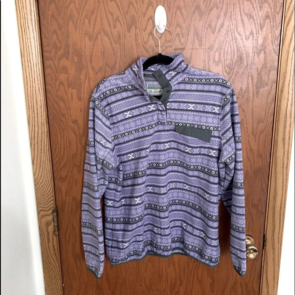 JACHS Cabin Fair Isle Fleece Pullover